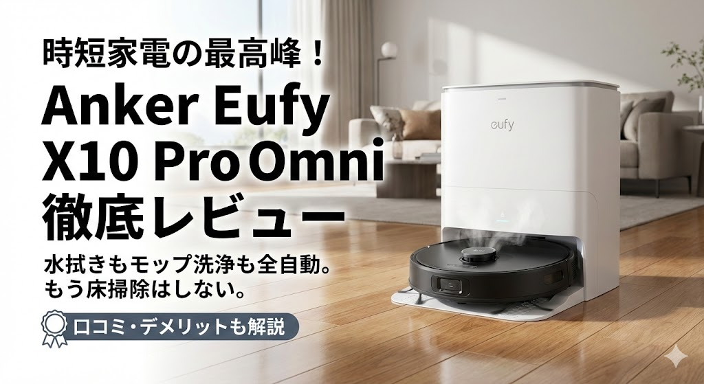 【時短家電の最高峰】Anker Eufy X10 Pro Omni 徹底レビュー!口コミ・デメリットから紐解く「全部入りロボット掃除機」の真の価値
